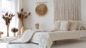 Revêtement de sol en vinyle dans une chambre cosy