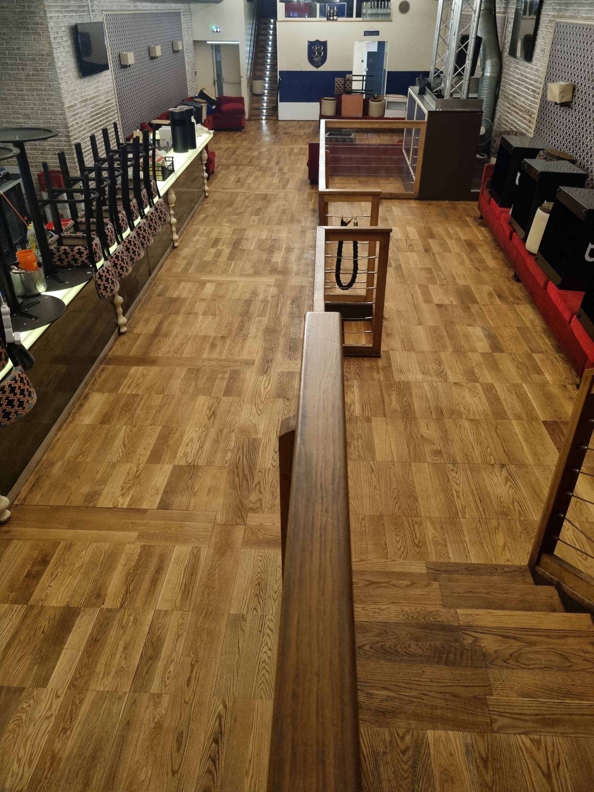 Parquet chene poncé à blanc la clinique du sol