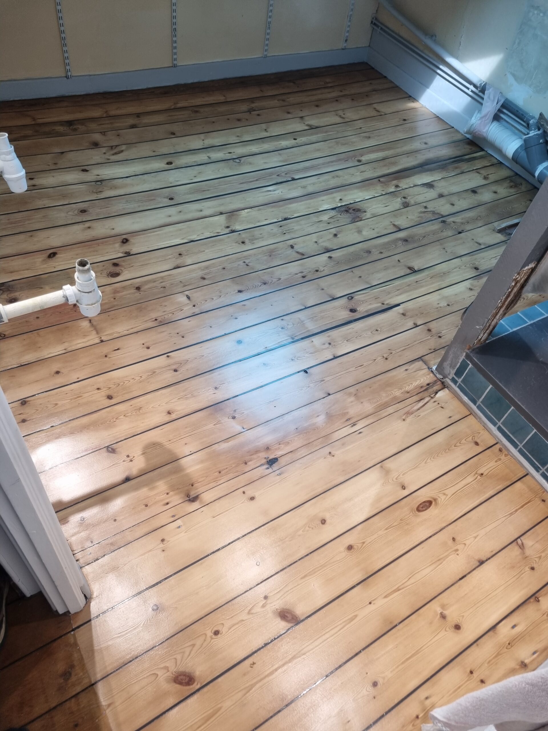 Parquet Pin poncé et vitrifié Joints pont de bateau 3